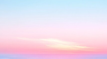 Fototapeta premium Pastel Sky Meets Calm Ocean Horizon