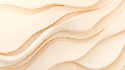Fototapeta premium Abstract Beige Waves Soft Curves Background