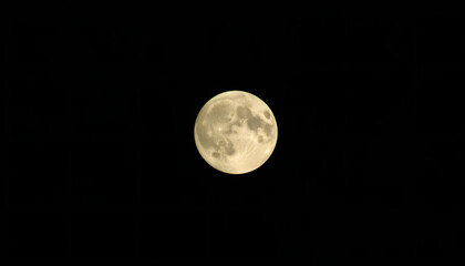 Fototapeta premium Full moon on a dark night. Beautiful texture of the moon, photo. with white shades