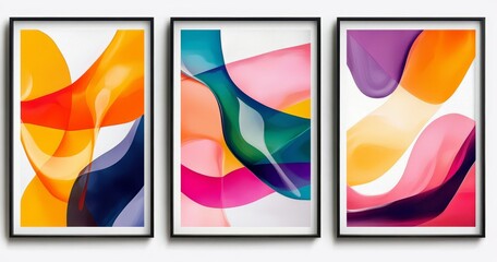 Fototapeta premium Perfect for enhancing interior spaces with colorful abstract designs.