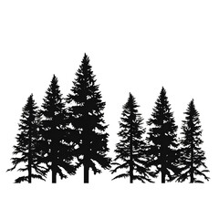 Obraz premium clipart of pine trees silhouette