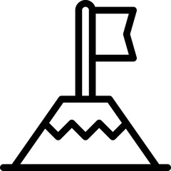 -_vision board, achievement, goal, milestone, success line editable icon. Editable stroke. Vector illustration.