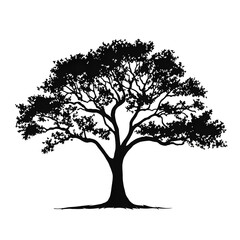 clip art tree silhouette