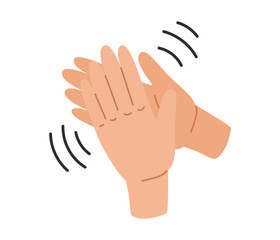 Obraz premium Applause icon. Human hands clap gesture. Flat Vector illustration isolated on white background