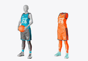 Female Basketball Kit Mockup