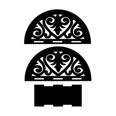 Napkin holder with ornament, vector for laser cutting 
