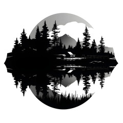 Obraz premium landscape silhouette