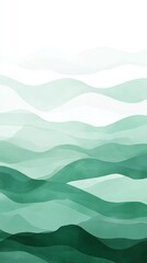 Obraz premium Abstract Mountain Landscape - Vibrant Green Hues