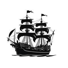 pirate ship silhouette