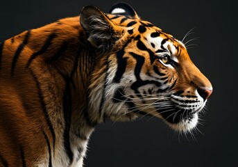 Obraz premium Intriguing Profile of a Majestic Tiger