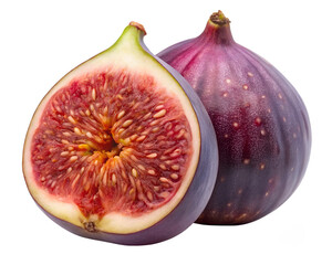 tow fig and half  isolated on transparent background png