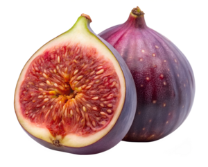 tow fig and half  isolated on transparent background png