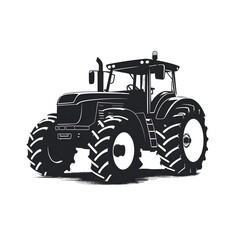 Obraz premium tractor silhouette