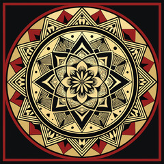 Intricate Circular GeometIllustrationric Pattern - Detailed Vector