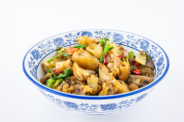 A bowl of spicy beef tendon
