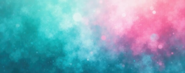 Grainy textured blurry background, teal pink aqua tones , noise, wallpaper