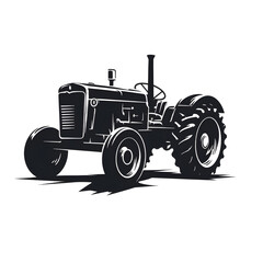 Obraz premium tractor silhouette