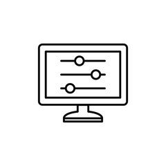 filter icon  vector contro sign	