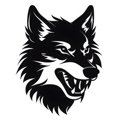 Fototapeta premium wolf head silhouette