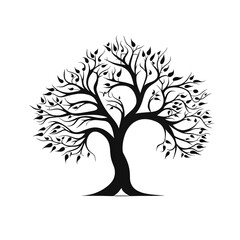 clip art tree silhouette