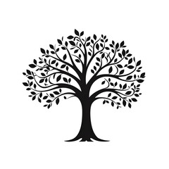 Obraz premium simple tree silhouette