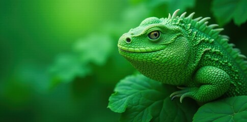 Obraz premium Intricate scales, vibrant green, smooth texture, wildlife, snake, colour