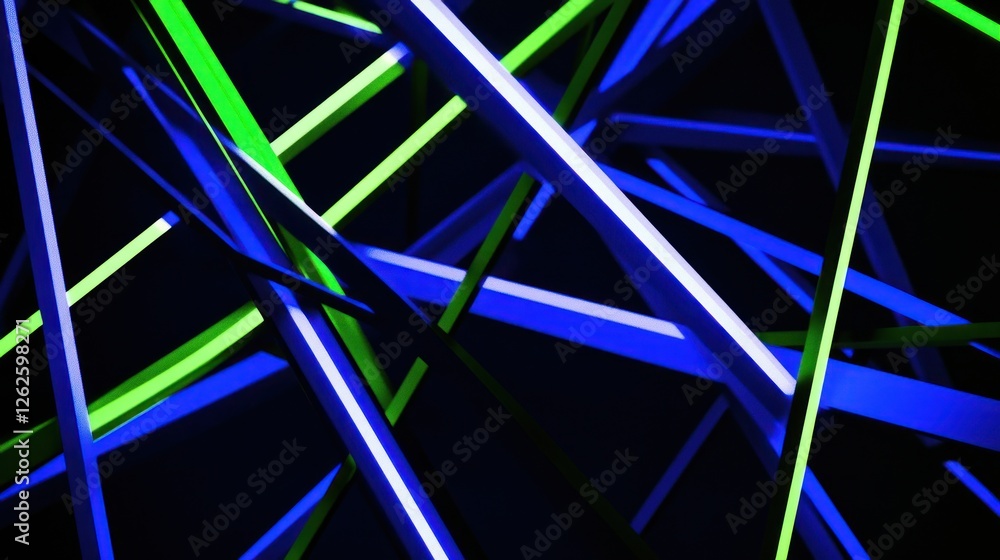 Aufkleber abstract neon light patterns in dark background