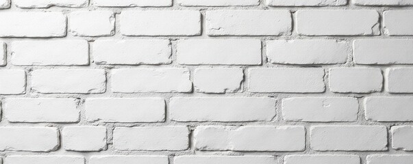 Obraz premium Large-scale whitewashed brick wall Uneven mortar lines , seamless, aged, mortar