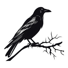 Obraz premium raven silhouette