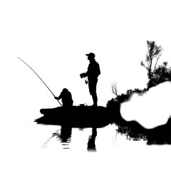 fishing silhouette
