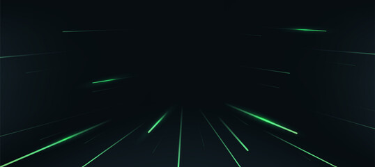 Futuristic digital green neon line technology background, glowing light innovation background for tech event poster or presentation product business