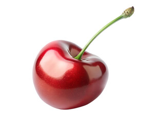 one cherry on a  isolated on transparent background png