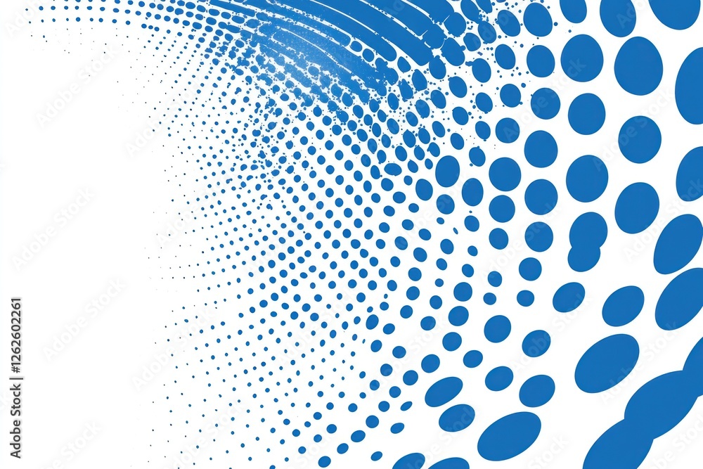 Aufkleber abstract blue dot pattern creating dynamic motion effect