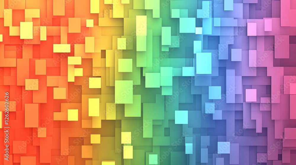 Poster colorful abstract geometric pattern with gradient hues