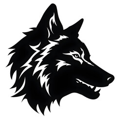 Naklejka premium wolf head silhouette