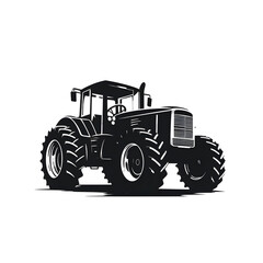 Obraz premium tractor silhouette