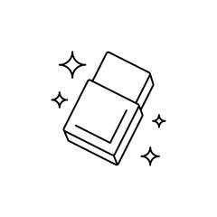 
Eraser with Holder Icon Outline vector.