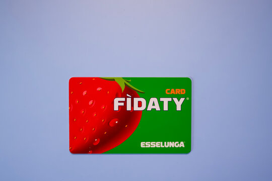 Close-up view of the Fidaty Card of the Esselunga supermarket of 2024, Verona, 13 February 2025