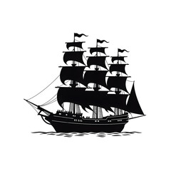 pirate ship silhouette