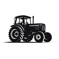 Obraz premium tractor silhouette