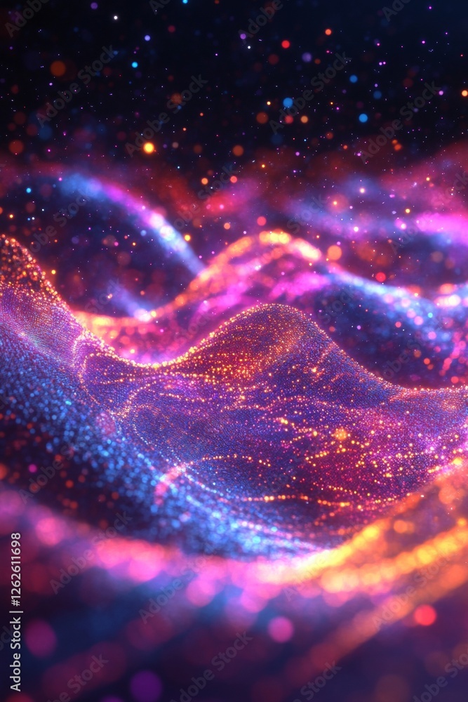 Poster abstract colorful soundwave visual representation of audio for broadcasting and media , soft blur