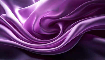 Obraz premium A delicate violet silk fabric suspended in an elegant wave