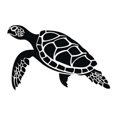 Fototapeta premium sea turtle silhouette