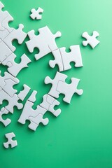 Obraz premium A conceptual image of a puzzle fitting together with customer insights.