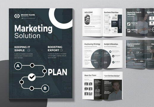 Marketing Solutions Brochure Template Layout