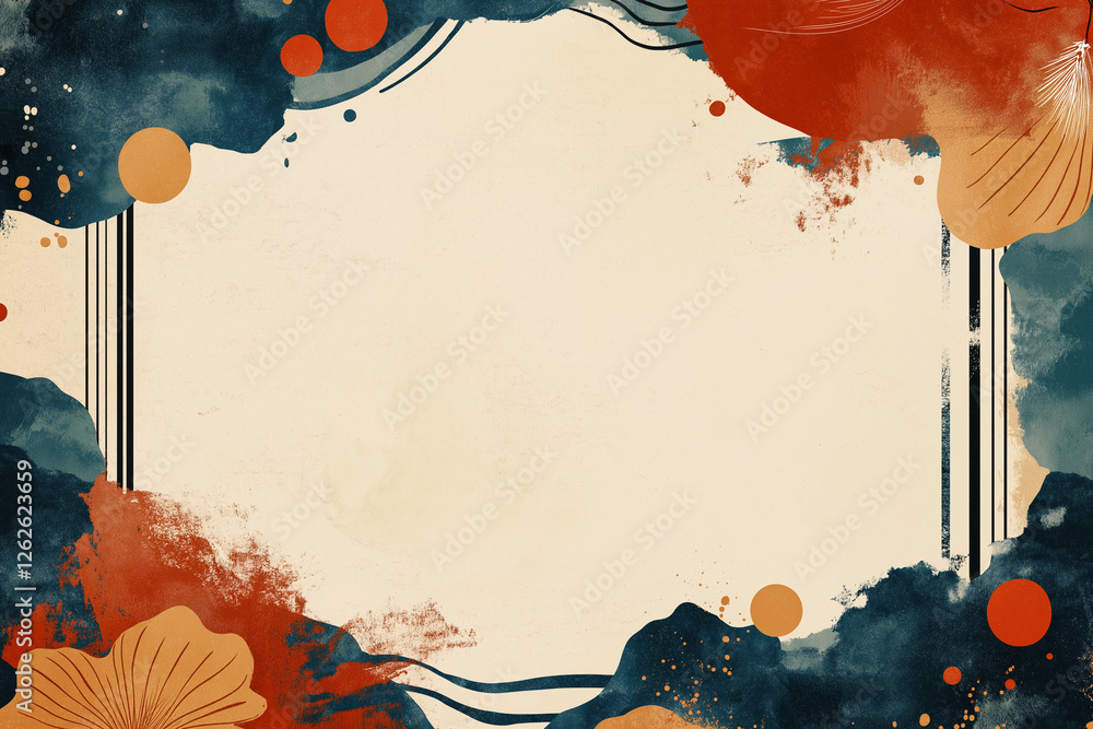 Poster frame background with retro element