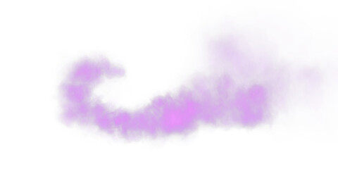 Fototapeta premium Bright Purple Smoke Cloud Illustration. Fantastic purple smoke. Magic smoke. Smog cloud on podium or stage. Fog vapor over ground or water surface, magic haze. Magic smoke, magic fog, purple steam PNG