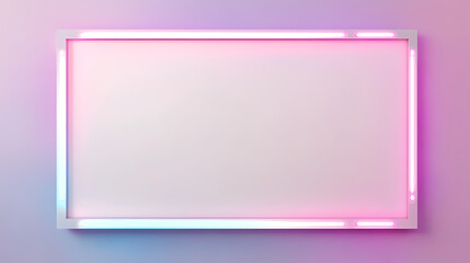 Neon Glow: A Romantic White Frame