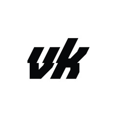 VK monogram logo design letter text name symbol monochrome logotype alphabet character simple logo