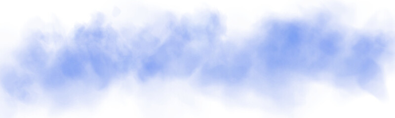 Bright Blue Smoke Cloud Illustration. Fantastic blue smoke. Magic smoke. Smog cloud on podium or stage. Fog vapor over ground or water surface, magic haze. Magic smoke, magic fog, blue steam. PNG.